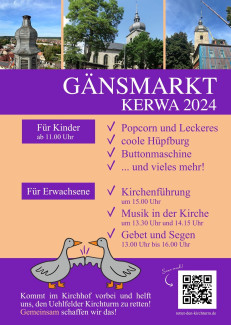 An der Gänsmarktkerwa beteiligte sich unsere Kirchengemeinde mit einem bunten Programm auf dem Kirchplatz.